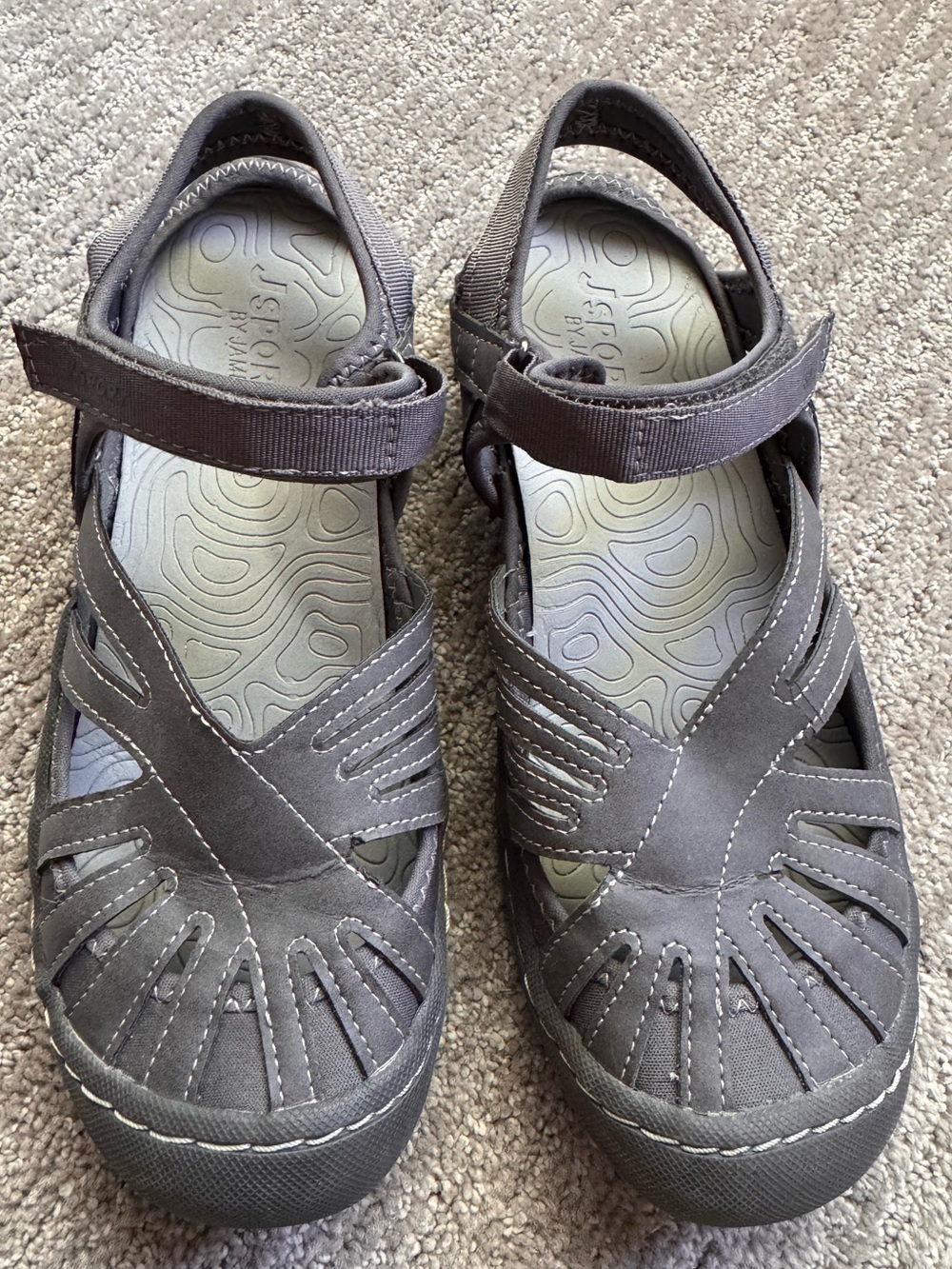 JSport by Jambu All Terra Traction Gray Sandals Size: 7.5 - Picture 2 of 7